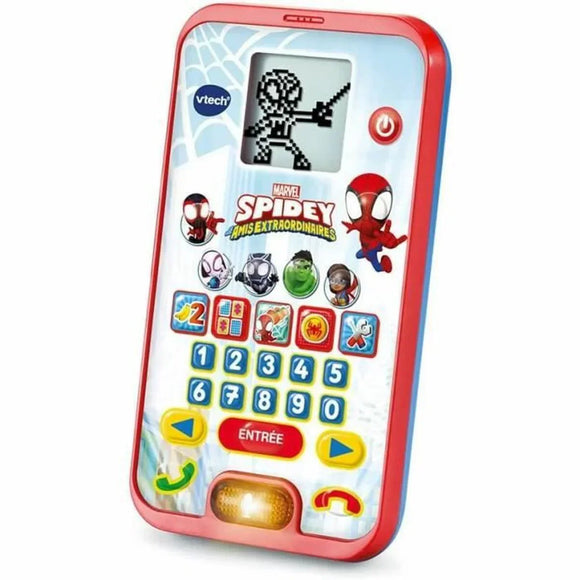 Telefono educativo Spidey Vtech con giochi interattivi e personaggi dei supereroi Marvel