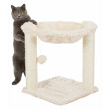 Gatto che usa l'albero tiragraffi Trixie Baza crema legno sisal nella recensione del prodotto