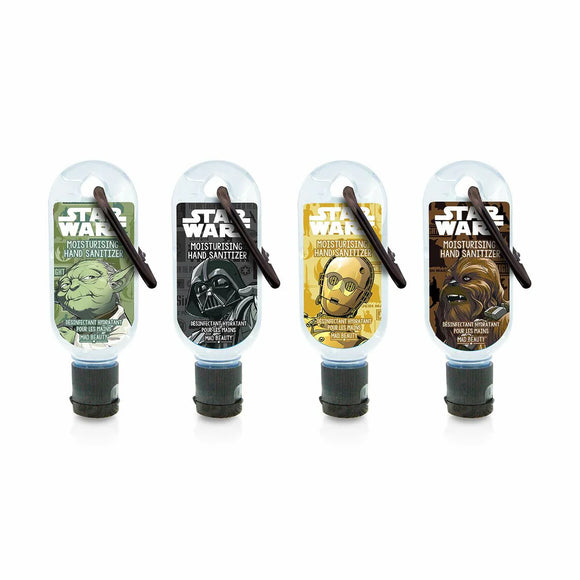 Gel igienizzante mani per bambini con clip ispirato a Star Wars, disponibile in quattro design diversi
