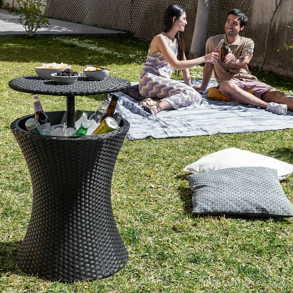 Tavolo Frigorifero da Giardino 3 in 1 Frizzble per accessori innovativi per serate estive con bevande fredde