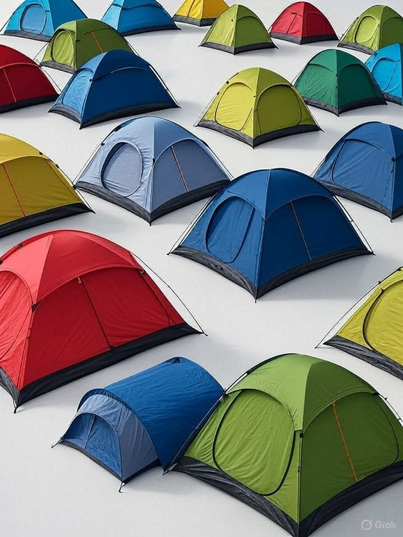Tende da campeggio innovative e sostenibili di vari colori per avventure all'aria aperta