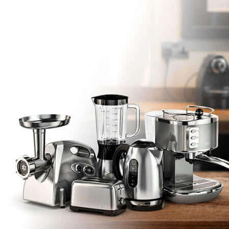 Collezione di Piccoli Elettrodomestici in Acciaio Inossidabile per Cucina Moderna e Funzionali