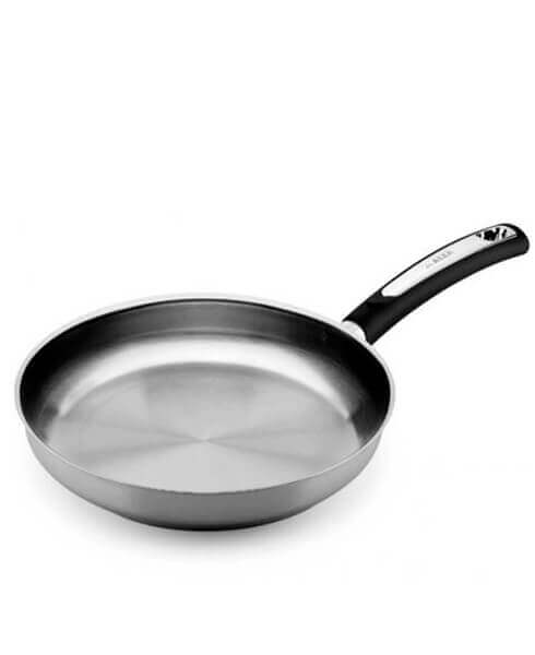 Padella moderna in acciaio inox ideale per la cucina con superficie antiaderente, perfetta per cottura e rosolatura
