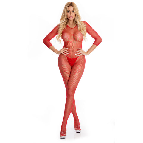 Malla de cuerpo Pink Lipstick Rojo (S/M)