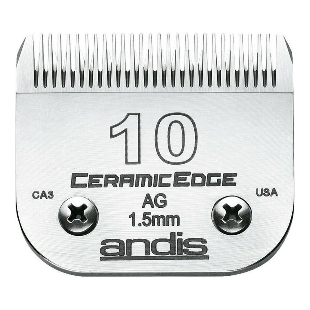 Lame per Rasoio da Barba Andis 10 Ceramica Acciaio Cromato Cane