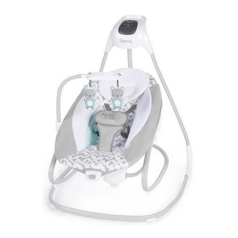 Sedia a Dondolo Ingenuity 2-in-1 Swing Lounger - Raylan Grigio Bianco