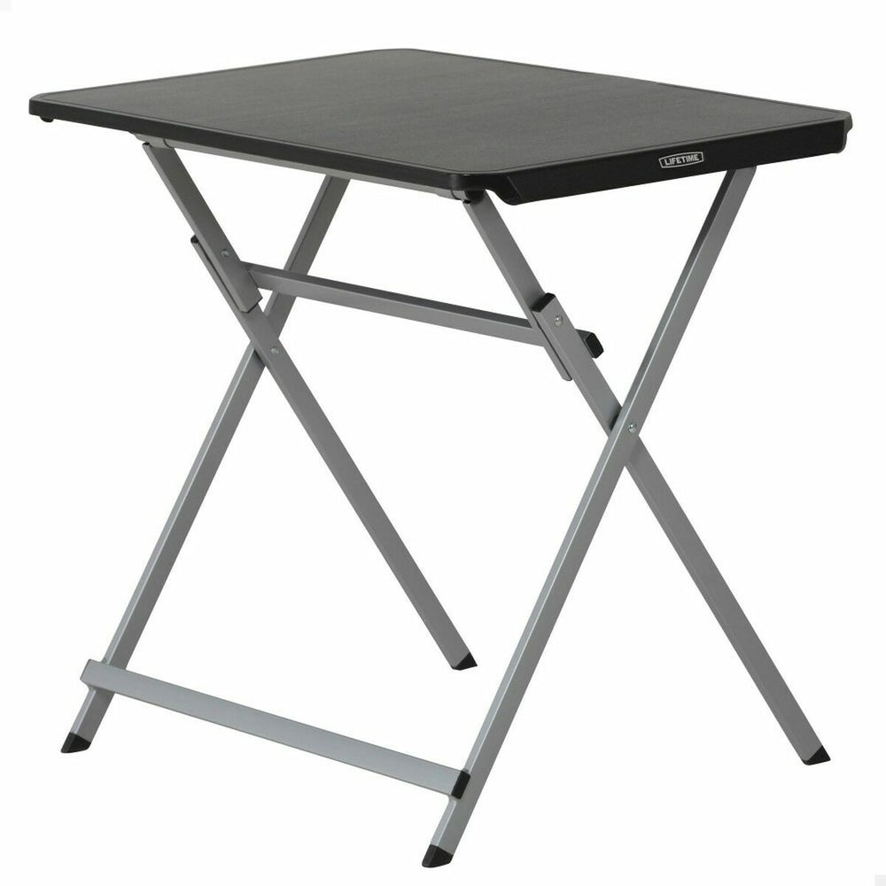 Tavolo Pieghevole Lifetime Nero Acciaio Plastica 75 x 50,5 x 66 cm