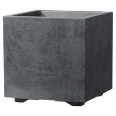 Vaso Deroma Antracite 25 cm Plastica Quadrato Secchio Ø 25 cm