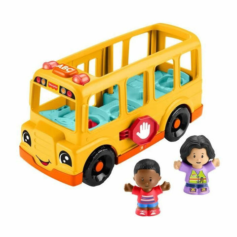 Personaggi d'Azione Fisher-Price Little People-El autobús escolar-Vehículo de empuje musical HYT03