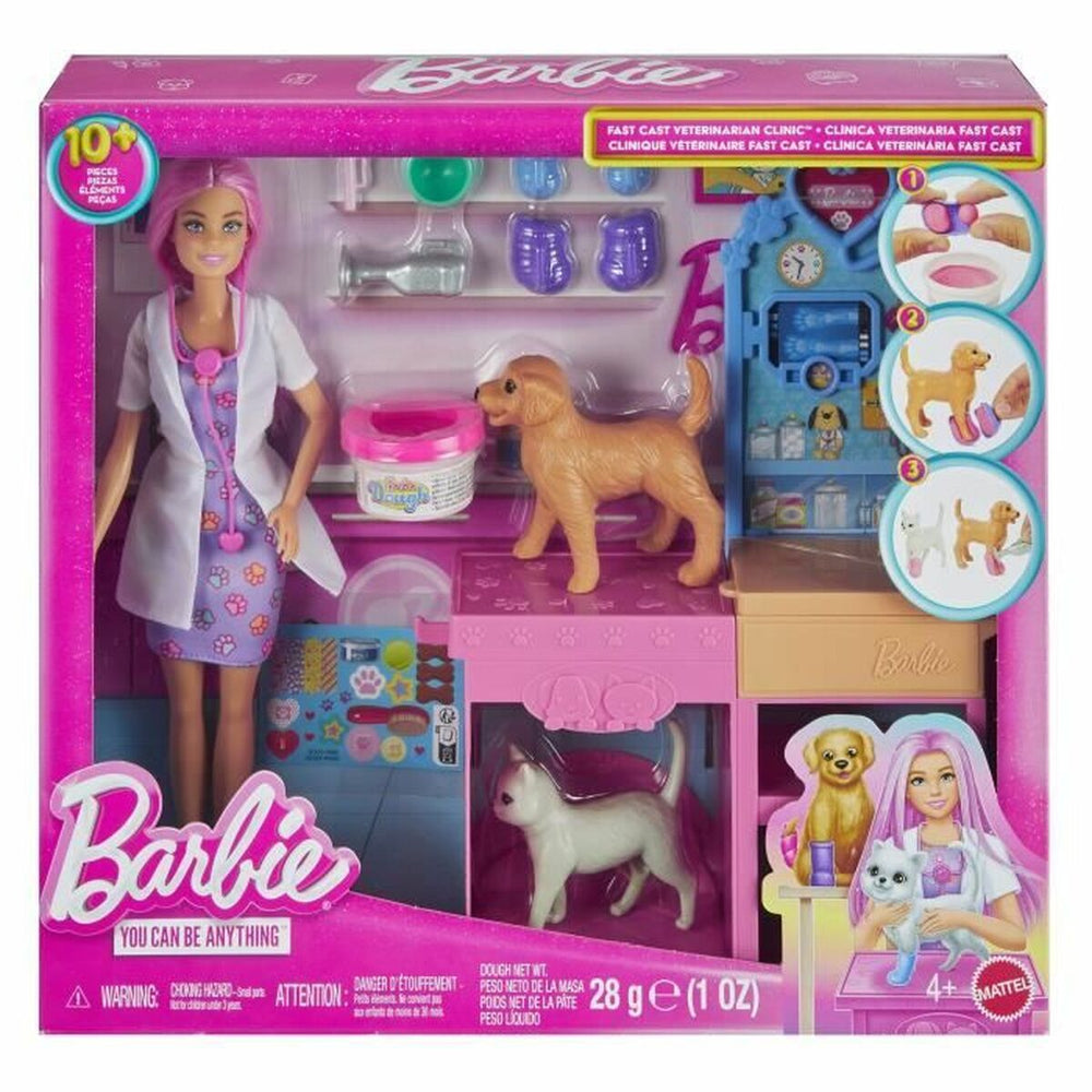 Playset Barbie Veterinarian Clinic 15 Pezzi
