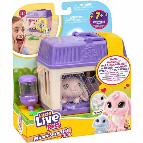 Peluche Little Live Pets Mama Surprise Rabbits Rosa Rose Stoffa Coniglio