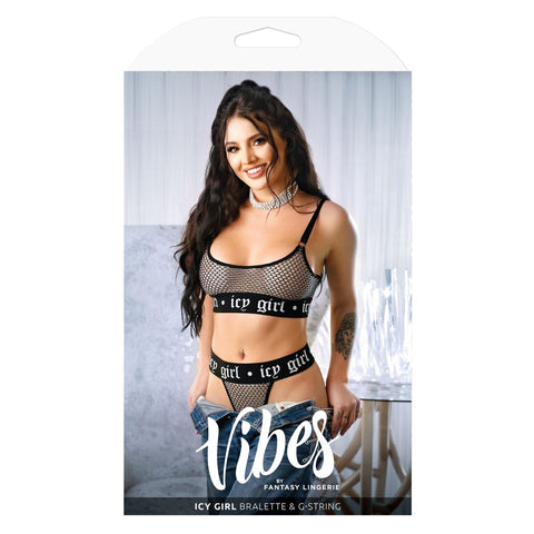 Conjunto de Lencería Fantasy Lingerie Negro (L/XL)