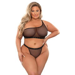 Set di Lingerie Fantasy Lingerie Nero (Queen size)