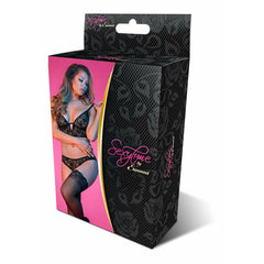 Set di Lingerie Exposed Nero (L/XL)