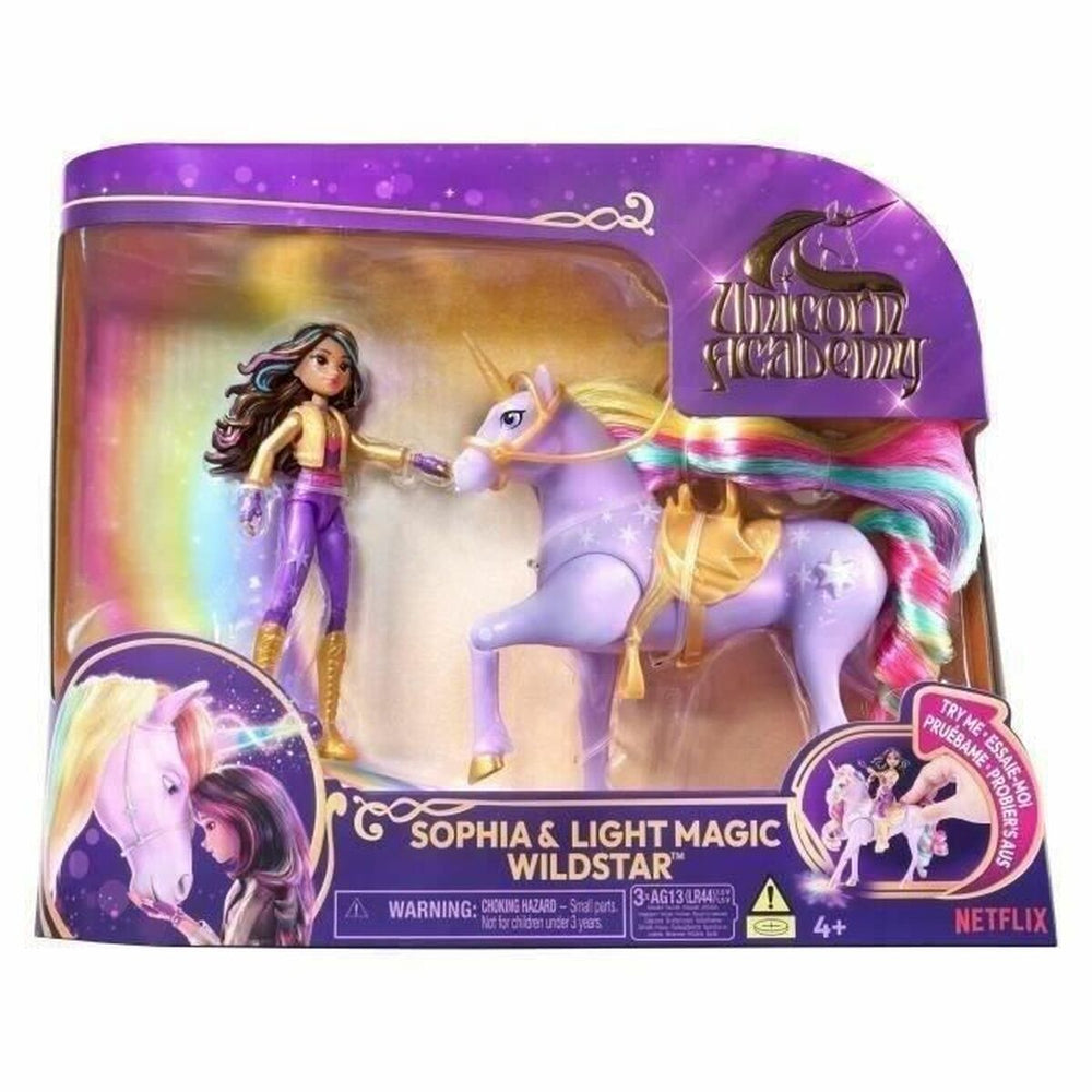 Bambola Spin Master SOPHIA Y WILDSTAR MAGIC LIGHT Academia Unicornio (4 Unità)