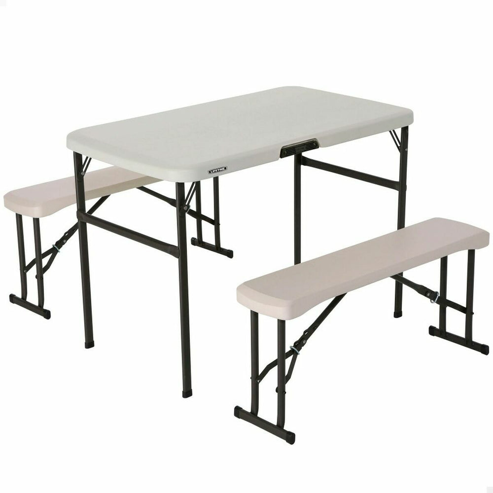 Table set with chairs Lifetime Cream 106 x 61 x 74 cm