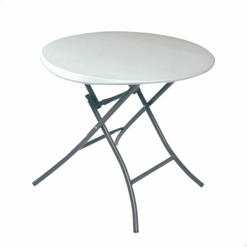 Mesa Plegable Lifetime Blanco Redonda Acero Plástico 83 x 73,5 cm