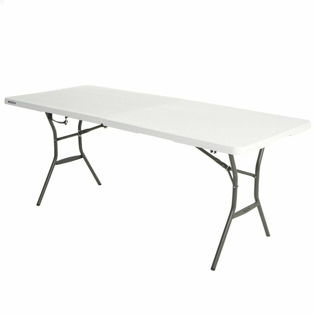 Mesa Plegable Lifetime Blanco Rectangular Acero Plástico 185 x 76 x 74 cm