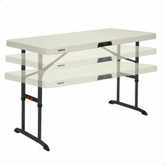 Folding Table Lifetime Lifetime 122 x 86 x 61 cm Cream Steel Plastic