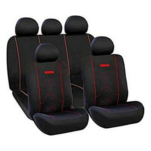 Set di Coprisedili MOMO 21 Nero Nero/Rosso Poliestere