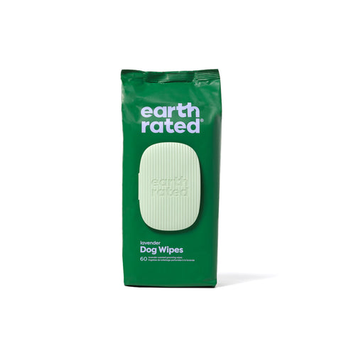 Toallitas Húmedas para Mascotas Earth Rated Lavanda (60 Piezas)