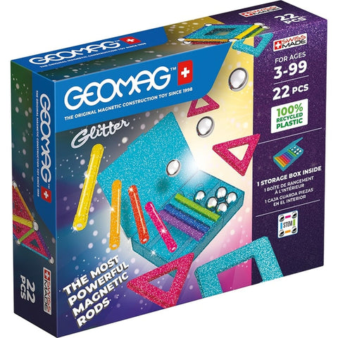 Playset Geomag Glitter (22 Pezzi)