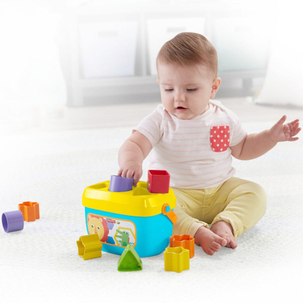 Cestino con Costruzioni Fisher-Price FFC84 5 Pezzi 10 Pezzi