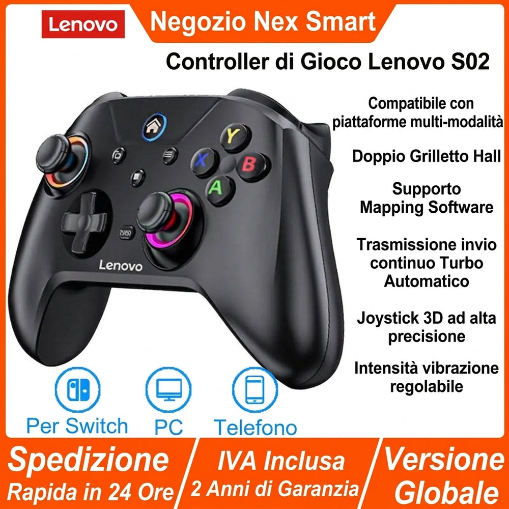 Gamepad Wireless Lenovo S02 Effetto Hall