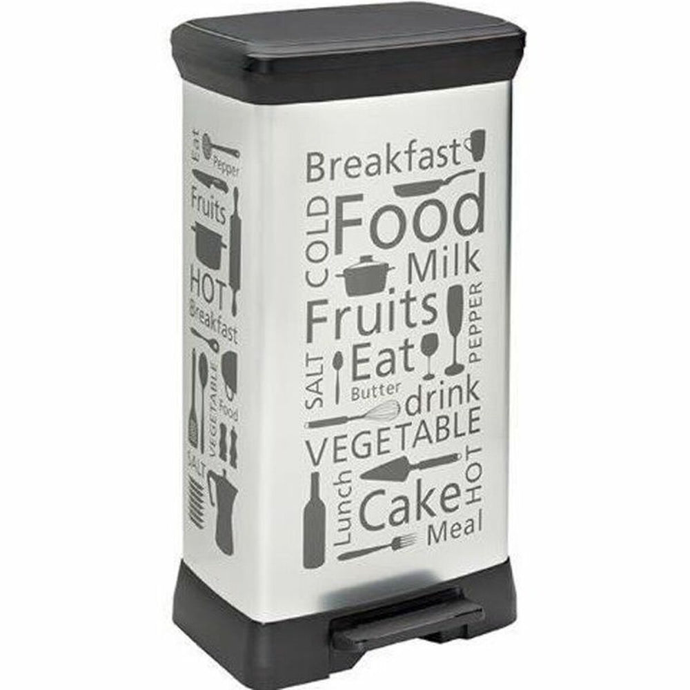 Cubo de basura Curver CEN-45916 Plateado Metal 50 L