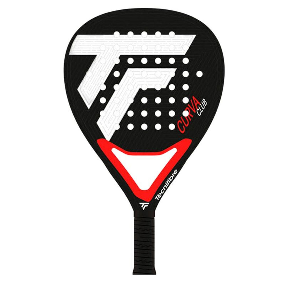 Racchetta da Padel Tecnifibre Curva Club Nero Fibra di Vetro Carbonio