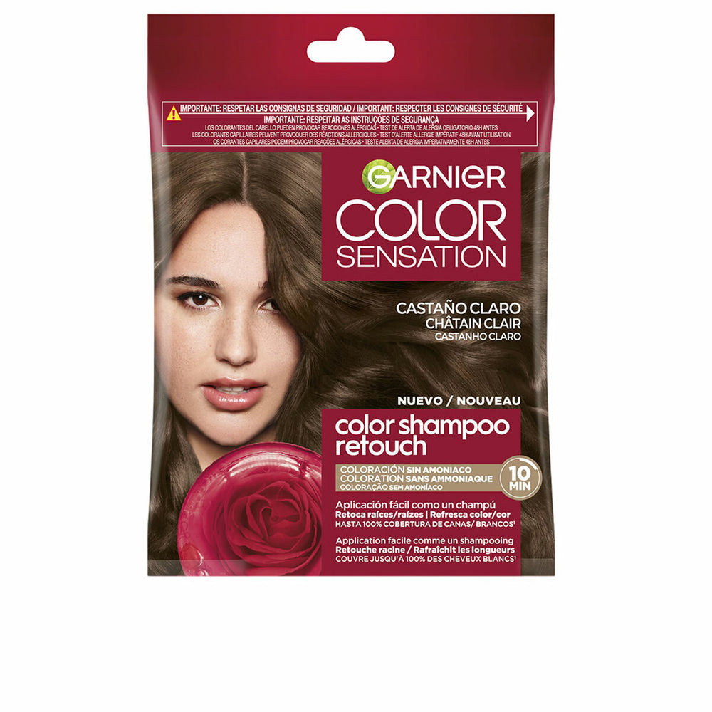 Colorante en Champú Garnier COLOR SENSATION Castaño Claro Nº 5.0 Semipermanente