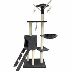 Tiragraffi per Gatti Jipsy Dark Grigio Stoffa Legno (1 Unità)