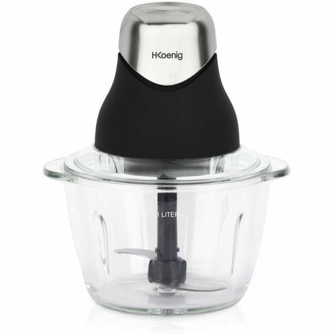 Tritatutto Hkoenig LEO8 Nero Cromo Vetro Acciaio inossidabile 1 L