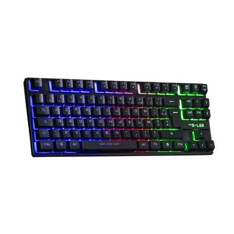 Tastiera per Giochi The G-Lab KEYZ CAESIUM TKL WIRELESS Nero AZERTY
