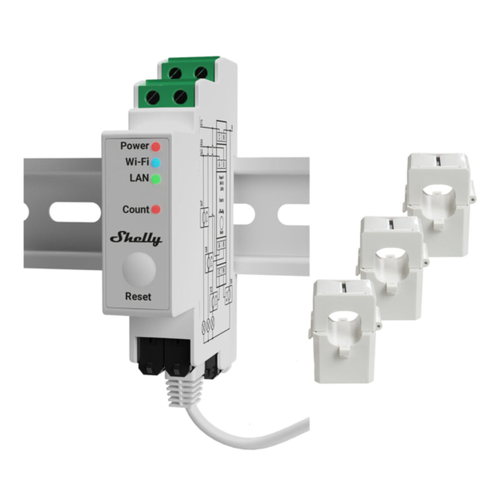 Modulo interruttore Wi-Fi Shelly PRO 3EM 120A Wi-Fi