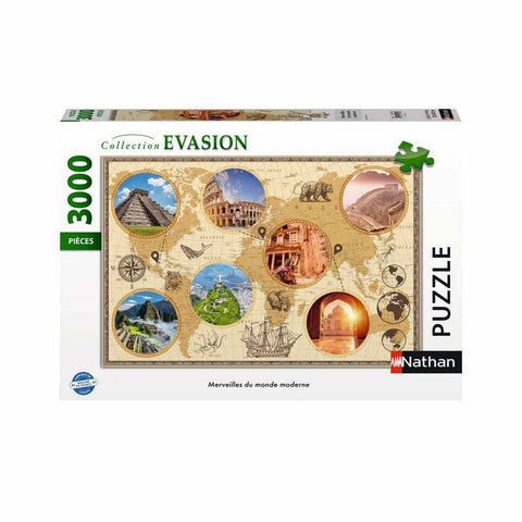 Puzzle Nathan merveilles du monde moderne 3000 Pezzi