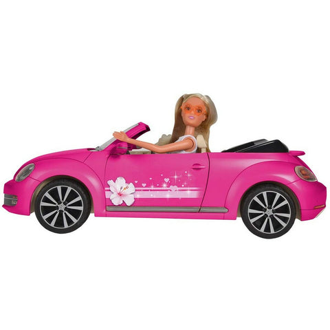 Doll Steffi Love Cabriolet New Beetle 45 cm Car Pink
