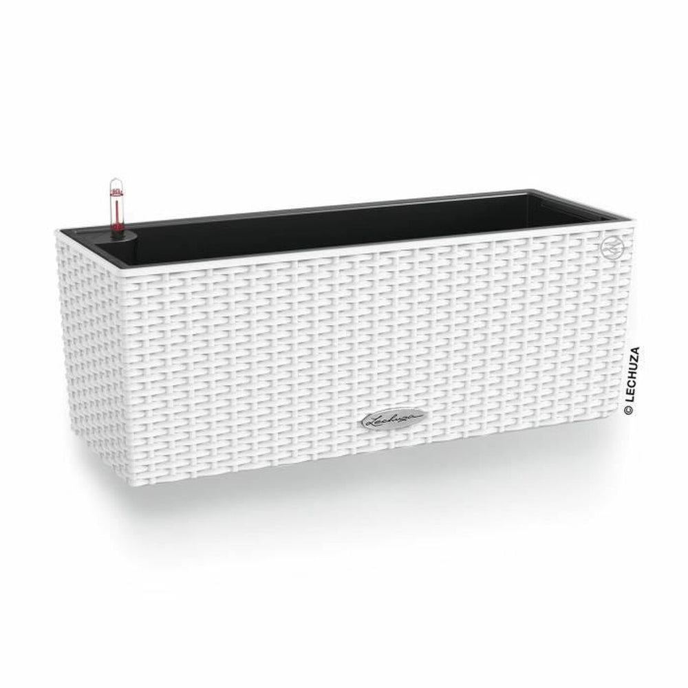 Maceta Lechuza Blanco Negro Polipropileno