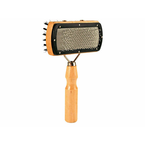 Backcombing brush Trixie Nylon Wood Metal 10 × 18 CM Bicoloured
