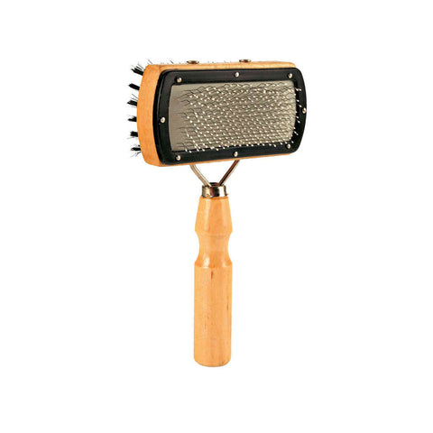 Backcombing brush Trixie Nylon Wood Metal 10 × 18 CM Bicoloured