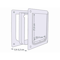 Cat Flap Trixie White Plastic 25 × 29 CM