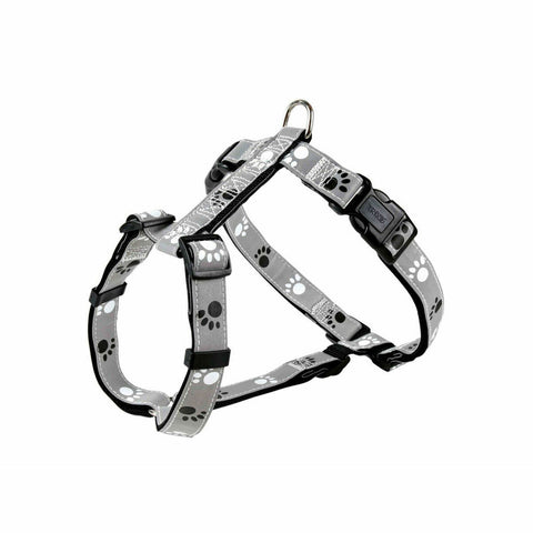 Dog Harness Trixie Silver Reflect Black Grey