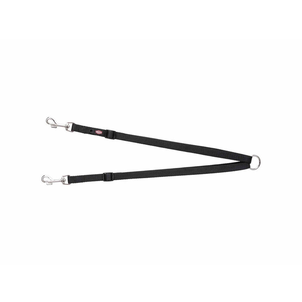 Gancio Guinzaglio 2 Cani Trixie New Premium Nero 40-70 cm XS S M