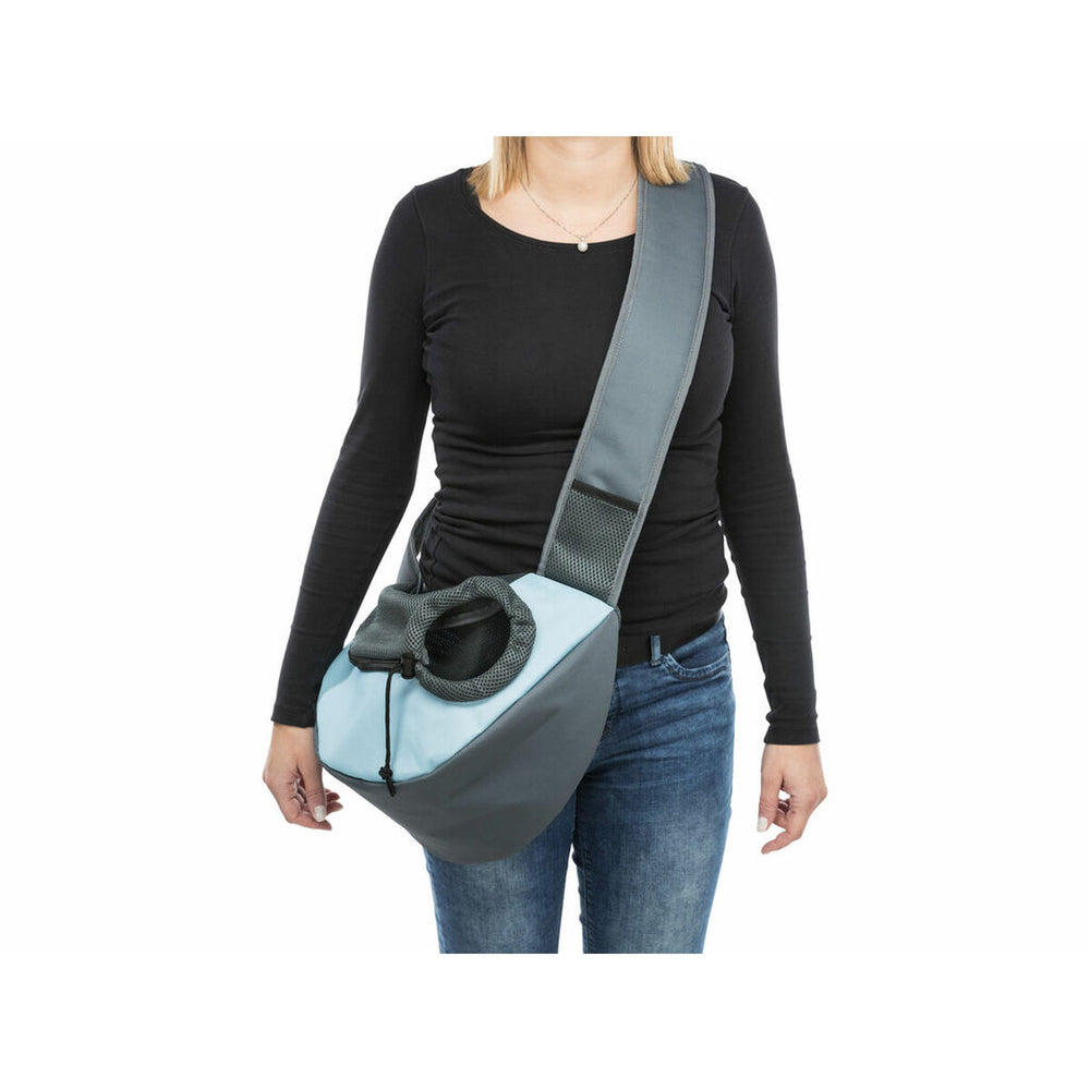 Bolso Bandolera para Mascotas Trixie Sling Azul claro Gris claro 5 × 25 × 18 cm