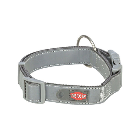 Dog collar Trixie Premium Reflect Graphite M/L