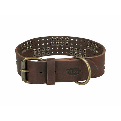 Dog collar Trixie Rustic Dark brown S-M