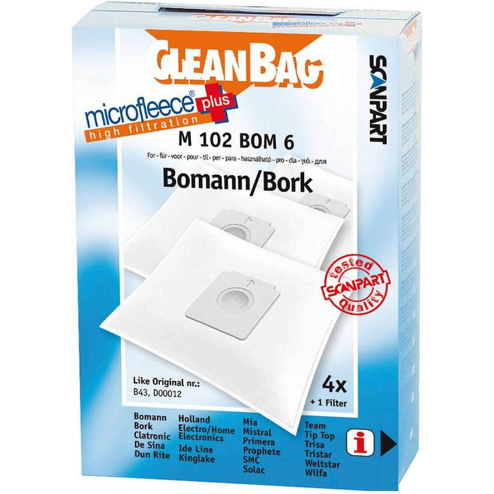 Sacchetto di Ricambio per Aspirapolvere Scanpart M 102 BOM 6 BOMANN BORK 4UD