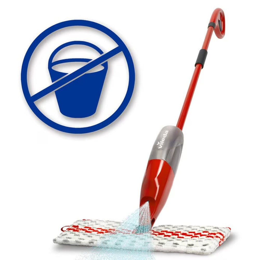 Mocio Vileda 1.2 Spray Max Bianco Rosso Microfibra Plastica (1 Pezzi)
