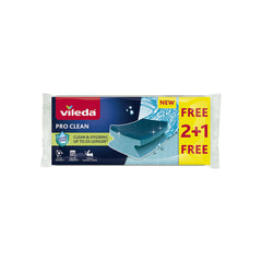 Spugna Vileda su pro clean 2+1 Azzurro Schiuma (3 Pezzi) (2 Unità)