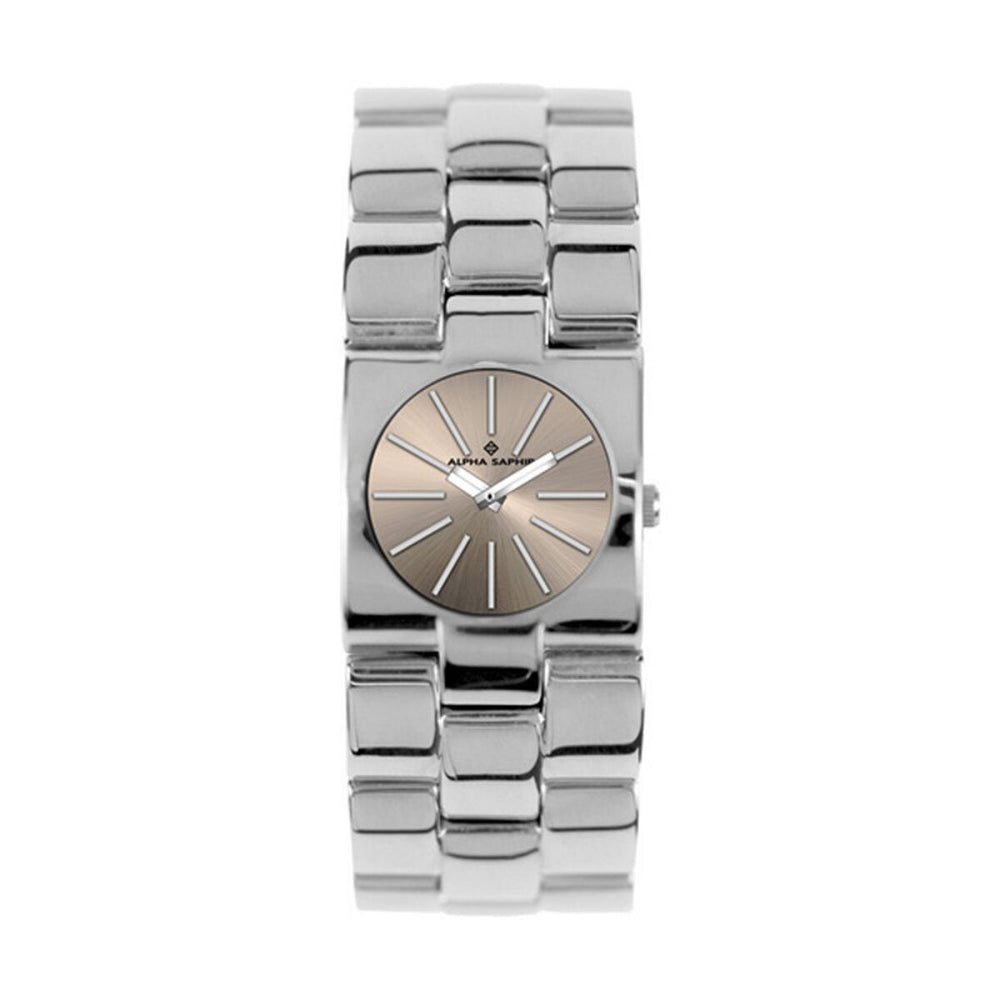 Unisex Watch Alpha Saphir 271K Beige Silver